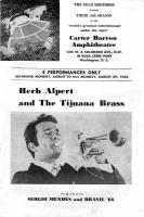 Herb Alpert & the Tijuana Brass U.S. DC concert ad