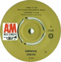 Carpenters: Sing Malaysia 7-inch E.P.