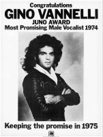 Gino Vannelli Juno 1974 US ad