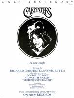 Carpenters: Only Yesterday US ad