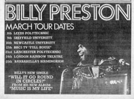 Billy Preston: Music Is My Life Britain ad