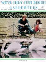 Carpenters: We've Only Just Begun US sheet music