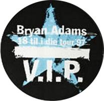 Bryan Adams 1997 Backstage Pass