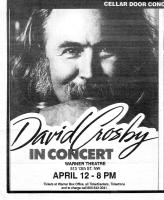 David Crosby Washington, DC concert ad 1989