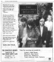 Innocence Mission 1989 tour ad