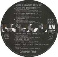 Carpenters: The Greatest Hits Of Japan vinyl album