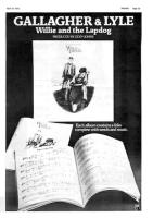 Gallagher & Lyle: Willie and the Lap Dog Britain ad