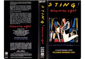 Sting: Bring On the Night Britain VHS