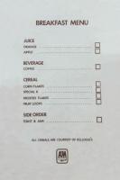 Supertramp: Breakfast In America promo menu