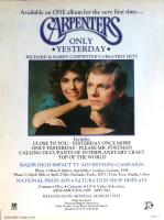 Carpenters: Only Yesterday Britain ad