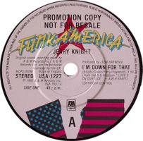 Jerry Knight: I'm Down For That Britain 12-inch label
