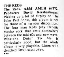 Reds self-title album review Britain
