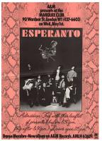 Esperanto Danse Macabre and concert date Britain flyer