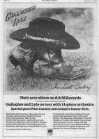 Gallagher & Lyle: The Last Cowboy Britain ad