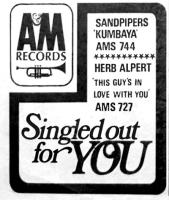 Herb Alpert & the Tijuana Brass: This Guy's In Love With You Britain ad
