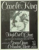 Carole King: High Out Of Time Britain ad