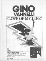 Gino Vannelli: Love Of My Life Canada ad