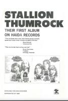 Stallion Thumrock self-titled album Canada ad