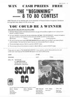 Sound 80: 8 to 80 Contest Canada ad