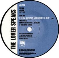 Lover Speaks: I Close My Eyes and Count to Ten Britain 7-inch