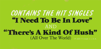 Carpenters: A Kind Of Hush US album sticker