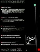 Chas Jankel: Questionnaire US promo poster