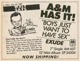 Exude: Boys Just Want to Have Sex Canada ad