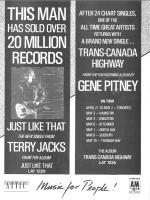 Terry Jacks: Just Like That Canada ad