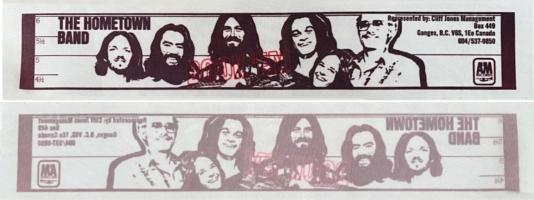 Hometown Band Canada promotional bookmark