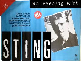 Sting 1986 French concert poster