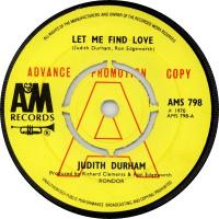Judith Durham: Let Me Find Love Britain 7-inch promo