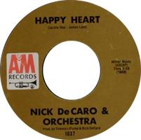 Nick DeCaro: Happy Heart U.S. stock 7-inch