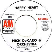 Nick DeCaro: Happy Heart U.S. promotional 7-inch