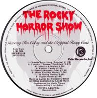 Original Cast: The Rocky Horror Show Australia vinyl album label