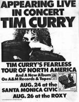 Tim Curry: Fearless tour North America U.S. ad