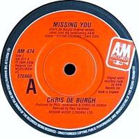 Chris DeBurgh: Missing You Britain 7-inch