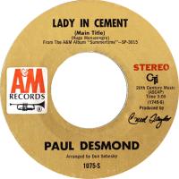 Paul Desmond: Lady In Cement U.S. 7-inch