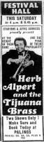 Herb Alpert & the Tijuana Brass Brisbane, Australia 1967 ad