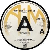 Henry Badowski: Baby Sign Here With Me Britain 7-inch