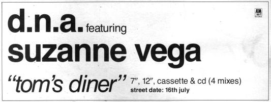 Suzanne Vega/DNA: Tom's Diner Britain ad