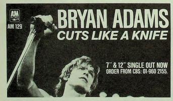 Bryan Adams: Cuts Like a Knife Britain ad