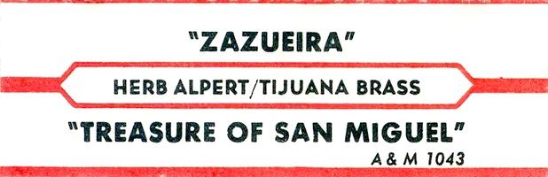 Herb Alpert & the Tijuana Brass: Zaxueira U.S. jukebox strip