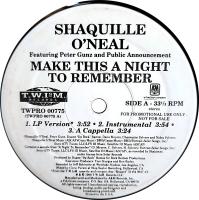 Shaquille O'Neal: Make This a Night to Remember US promo 12-inch