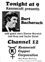 Burt Bacharach 1971 television special ad