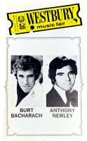 Burt Bacharach 1980 concert program