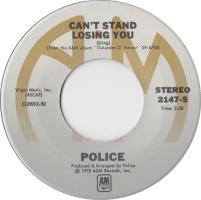 Police: Can't Stand Losing You US 7-inch
