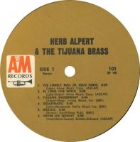Herb Alpert & the Tijuana Brass: The Lonely Bull US stereo album
