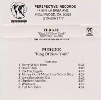 Pudgee: King Of New York US promo cassette tape
