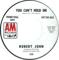 Robert John: You Can't Hold On US promo 7-inch