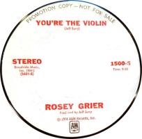 Rosey Grier: You're the Violin US promo 7-inch